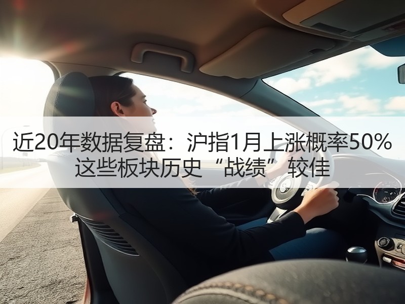近20年数据复盘：沪指1月上涨概率50% 这些板块历史“战绩”较佳