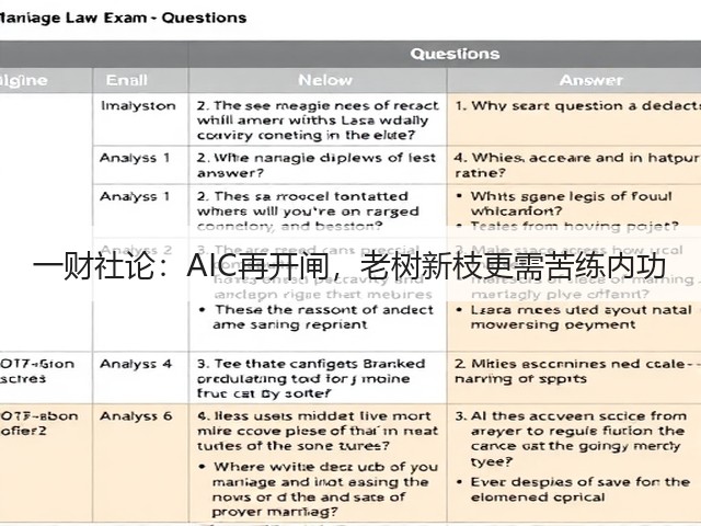 一财社论：AIC再开闸，老树新枝更需苦练内功(图3)