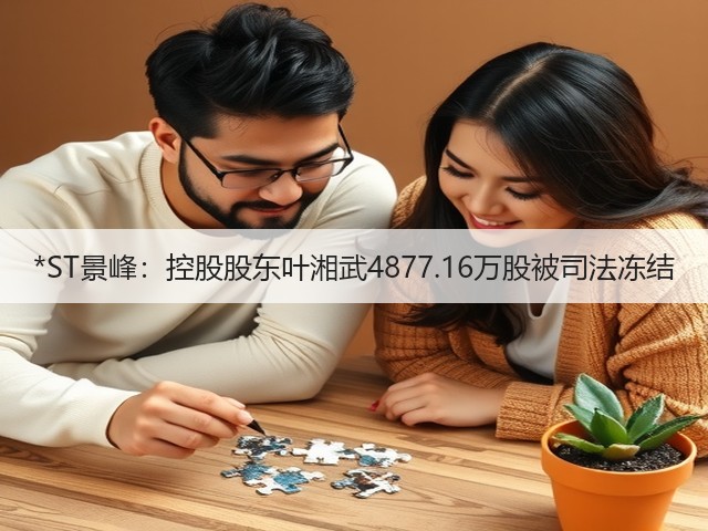 *ST景峰：控股股东叶湘武4877.16万股被司法冻结(图1)