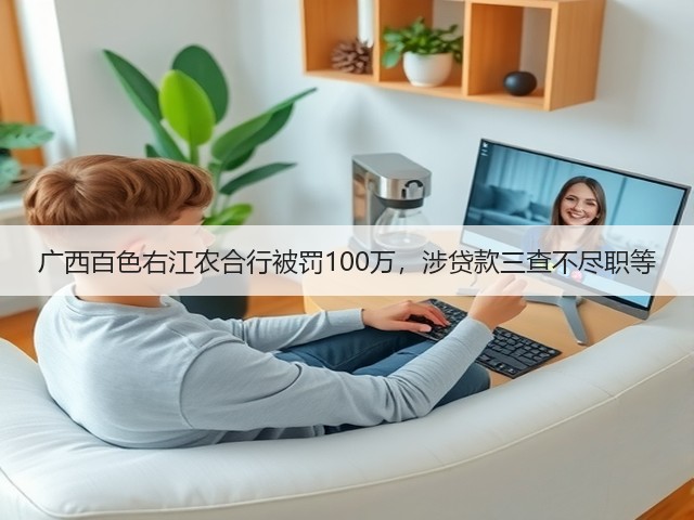 广西百色右江农合行被罚100万，涉贷款三查不尽职等(图1)