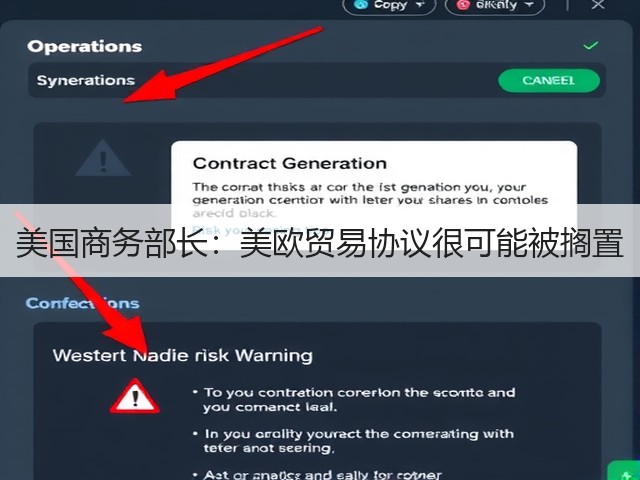美国商务部长：美欧贸易协议很可能被搁置(图1)