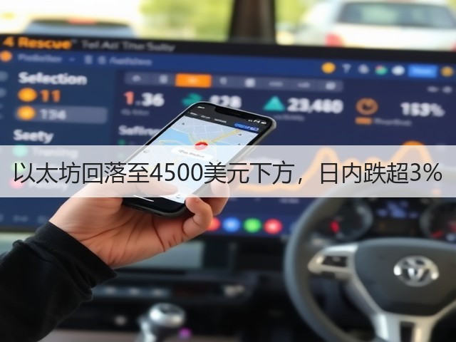 以太坊回落至4500美元下方，日内跌超3%(图3)