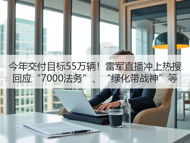 今年交付目标55万辆！雷军直播冲上热搜 回应“7000法务”、“绿化带战神”等(图3)