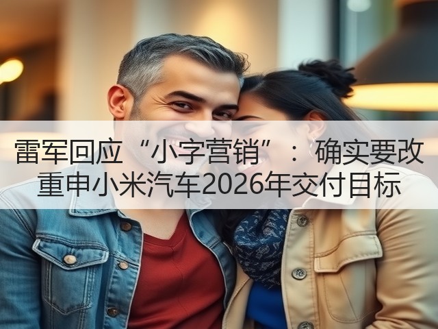 雷军回应“小字营销”：确实要改 重申小米汽车2026年交付目标(图2)