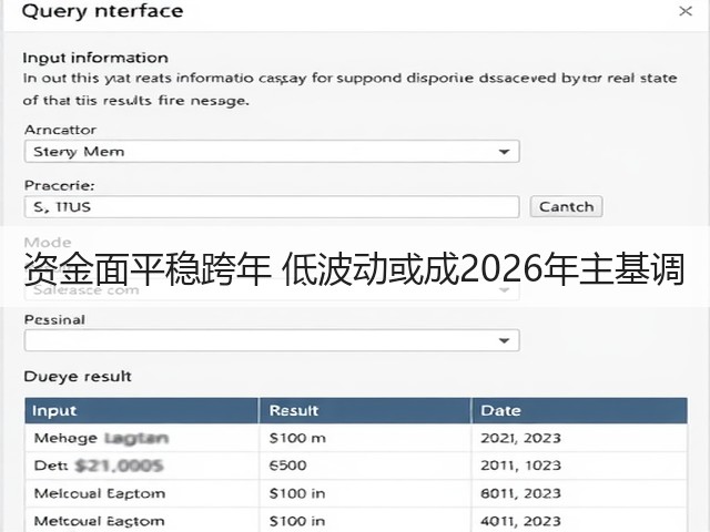 资金面平稳跨年 低波动或成2026年主基调(图1)