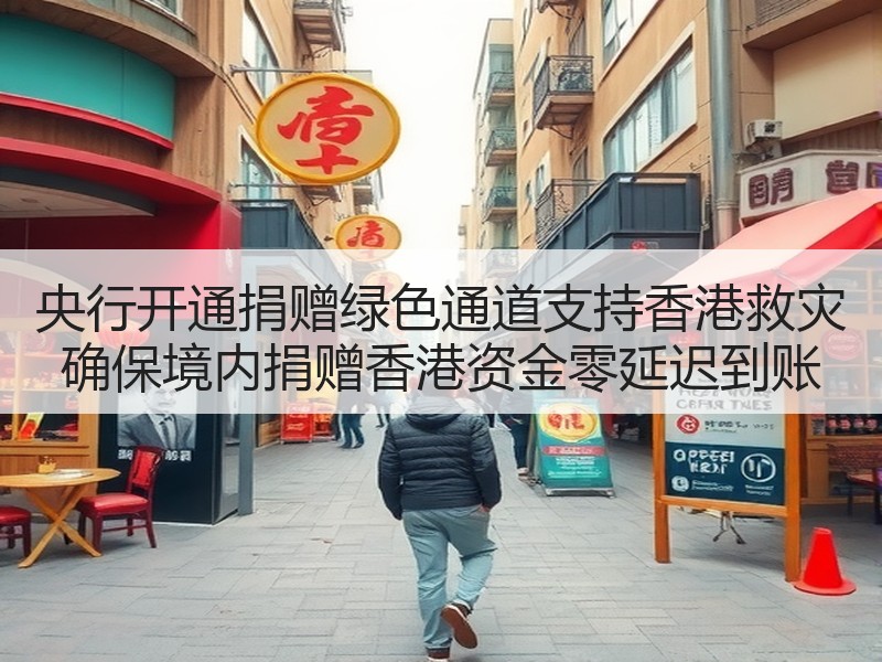 央行开通捐赠绿色通道支持香港救灾 确保境内捐赠香港资金零延迟到账